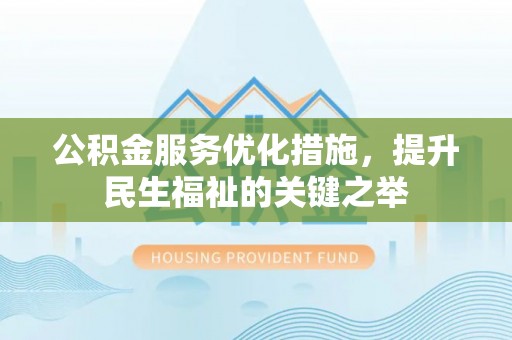 阿里公积金服务优化措施，提升民生福祉的关键之举